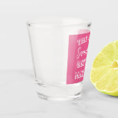 Persoonlijk Afscheidscadeau Voor De Bruid Roze Shot Glas (Links)