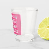 Persoonlijk Afscheidscadeau Voor De Bruid Roze Shot Glas (Rechts)