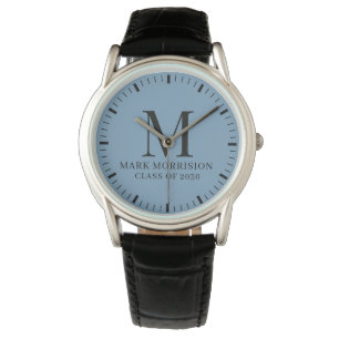 Persoonlijk afstudeer monogram jaartal horloge