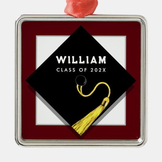 Persoonlijk afstudeercadeau 2026 metalen ornament (Voorkant)