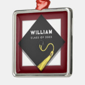 Persoonlijk afstudeercadeau 2026 metalen ornament (Links)