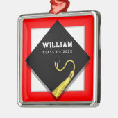 Persoonlijk afstudeercadeau 2026 metalen ornament (Links)