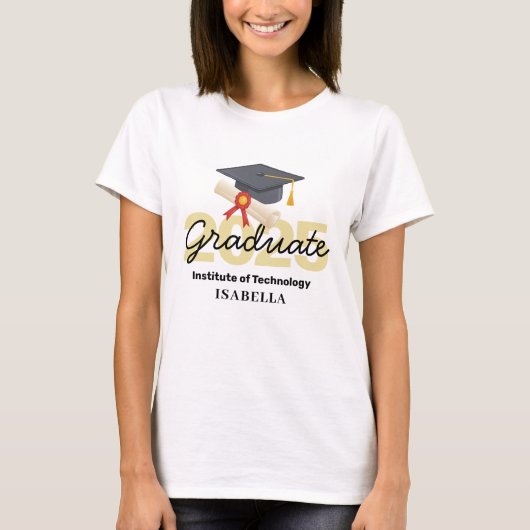 Persoonlijk afstudeercadeau - Klas van 2025 T-shirt (Voorkant)