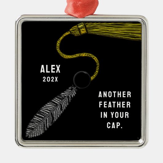 Persoonlijk afstudeercadeau metalen ornament (Voorkant)