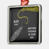 Persoonlijk afstudeercadeau metalen ornament (Links)
