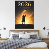 Persoonlijk Afstudeercanvas Naam Cadeau Canvas Afdruk (Insitu (Slaapkamer))
