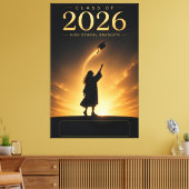 Persoonlijk Afstudeercanvas Naam Cadeau Canvas Afdruk (Insitu (Woonkamer))
