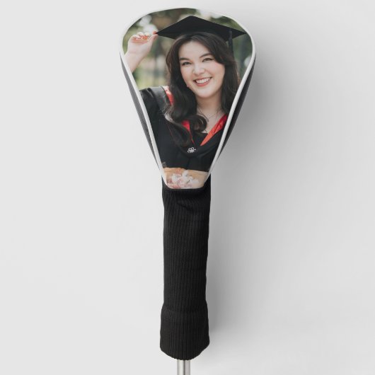 Persoonlijk Afstudeerfoto Aandenken Herinneringsca Golfheadcover (Voorkant)