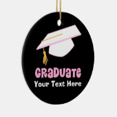 Persoonlijk Afstuderen cadeauidee Keramisch Ornament (Rechts)