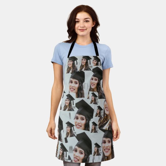 Persoonlijk Afstuderen Funny Foto Face Mash Schort (Gedragen)