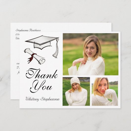 Persoonlijk Afstuderen - Hartelijk dank - Kaart 3  (Voorkant / Achterkant)