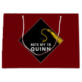 Persoonlijk Afstuderen Maroon Groot Cadeauzakje (Voorkant)