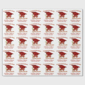 Persoonlijk Afstuderen rood en goud Cadeaupapier (Vlak)