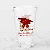 Persoonlijk Afstuderen rood & goud 20XX Glas (Voorkant)