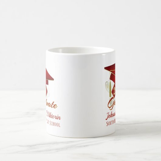 Persoonlijk Afstuderen rood & goud 20XX Koffiemok (Center)