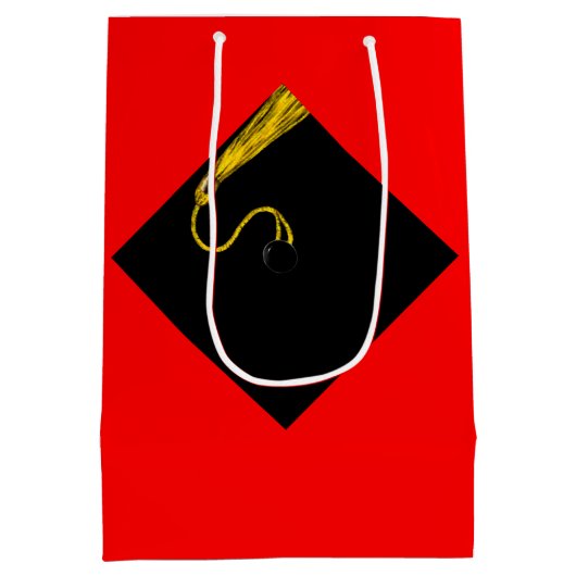 Persoonlijk Afstuderen rood Medium Cadeauzakje (Achterkant)