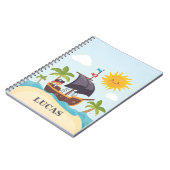 Persoonlijk Ahoy Matey Piratenschip Notitieboek vo (Linkerzijde)