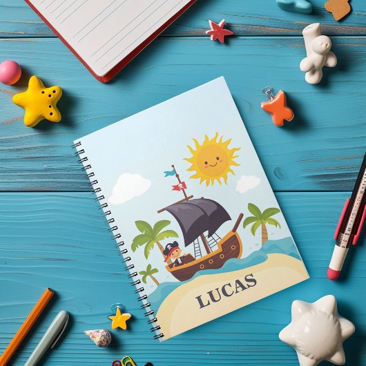 Persoonlijk Ahoy Matey Piratenschip Notitieboek vo