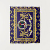 Persoonlijk Aiton Clan Badge Blauw Wandkleed (Voorkant)