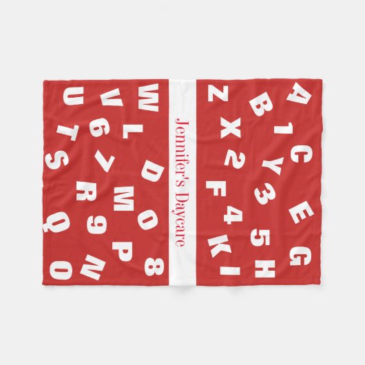 Persoonlijk alarmnummer fleece deken (Voorkant (Horizontaal))