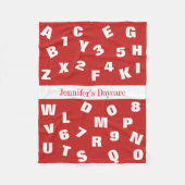 Persoonlijk alarmnummer fleece deken (Voorkant)