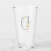 Persoonlijk Alfabet D Bloemendecor Monogram Glas (Achterkant)