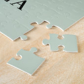 Persoonlijk Alfabet D Bloemendekor Monogram Legpuzzel (Zijkant)