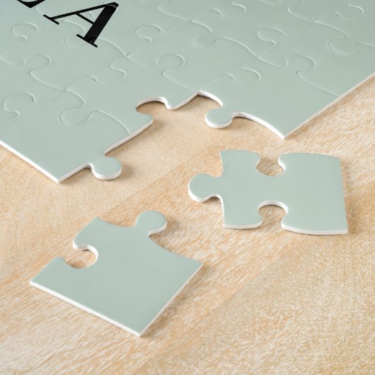 Persoonlijk Alfabet D Bloemendekor Monogram Legpuzzel (Zijkant)