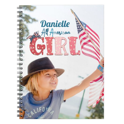 Persoonlijk All American Girl schrift Notitieboek (Voorkant)