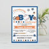 Persoonlijk All Star Baby shower voor jongen Kaart (Staand voorkant)