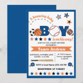 Persoonlijk All Star Baby shower voor jongen Kaart (Voorkant / Achterkant)