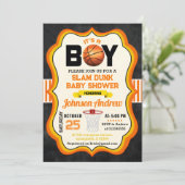 Persoonlijk All Star Basketbal Baby shower Party Kaart (Staand voorkant)