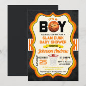 Persoonlijk All Star Basketbal Baby shower Party Kaart (Voorkant / Achterkant)