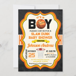 Persoonlijk All Star Basketbal Baby shower Party Kaart
