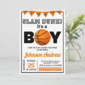 Persoonlijk All Star Basketbal Thema Baby shower Kaart (Staand voorkant)