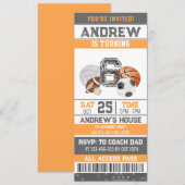 Persoonlijk All Star Sports Ticket Sjabloon Verjaa Kaart (Voorkant / Achterkant)