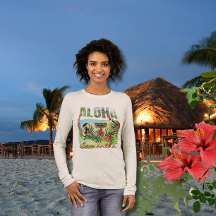 Persoonlijk Aloha Tropisch Paradijs Dubbelzijdig Tri-Blend Shirt
