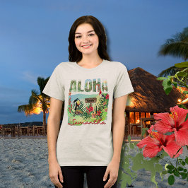 Persoonlijk Aloha Tropisch Paradijs Dubbelzijdig Tri-Blend Shirt