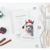 Persoonlijk Alpaca Kerst Dinnerfeest Kaart