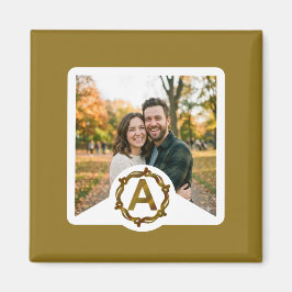 Persoonlijk Ambachtelijk Monogram A | Houten Lijst Magneet