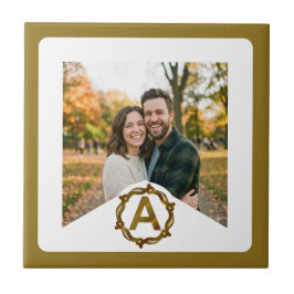 Persoonlijk Ambachtelijk Monogram A | Houten Lijst Tegeltje