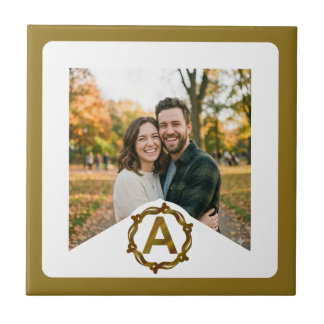Persoonlijk Ambachtelijk Monogram A | Houten Lijst Tegeltje