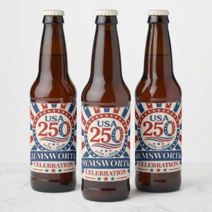 Persoonlijk Amerika 250-jarig jubileum 1776 -2026 Bier Etiket