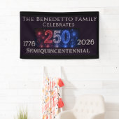 Persoonlijk Amerika 250 Semiquincentennial Feest Spandoek (Insitu)