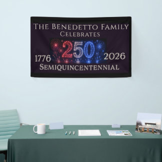 Persoonlijk Amerika 250 Semiquincentennial Feest Spandoek