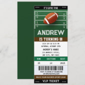 Persoonlijk Amerikaans Football Ticket Kaart (Voorkant / Achterkant)