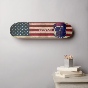 Persoonlijk Amerikaans Ik hou van Pugs Skateboard