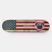 Persoonlijk Amerikaans Ik hou van Pugs Skateboard (Horizontaal)