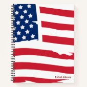 Persoonlijk Amerikaans Vlag Notitieboek (Voorkant)