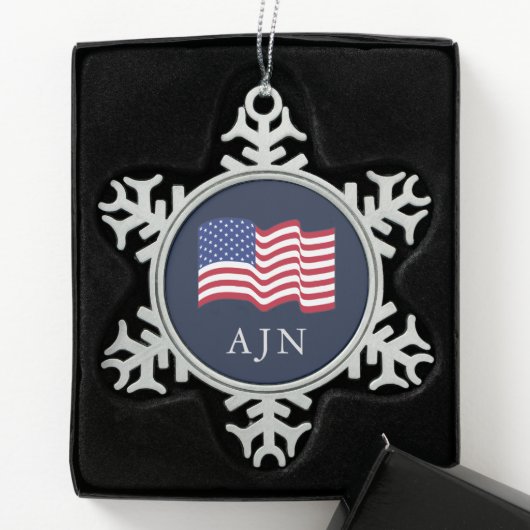 Persoonlijk Amerikaans Vlag Ornament  (Kistje)
